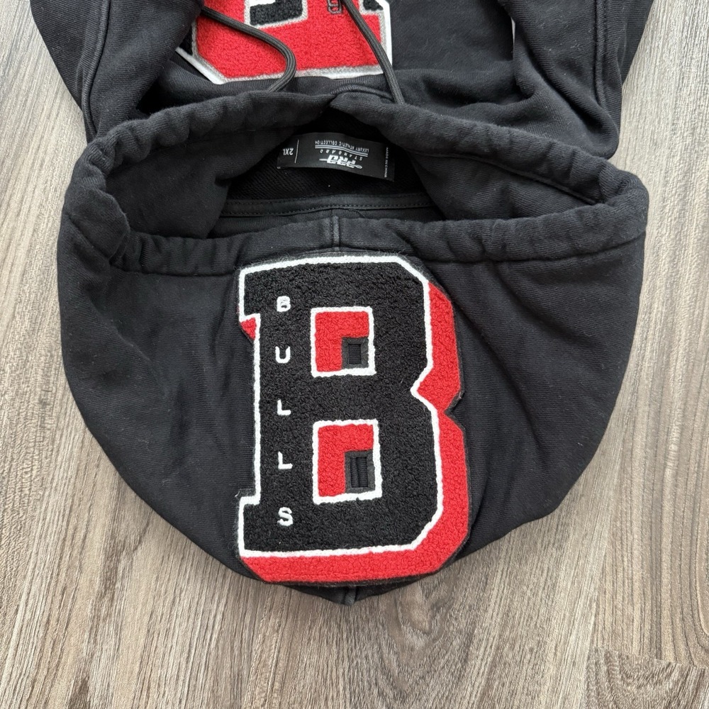Pro Standard Chicago Bulls 6x Champions Black Mash Up Hoodie 2XL Heavy Thick - Picture 7 of 12